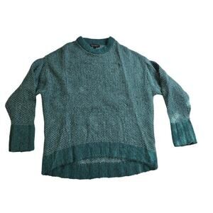 Banana Republic Andi Oversized Sweater Italian Alpaca Nylon Green WOMENS S